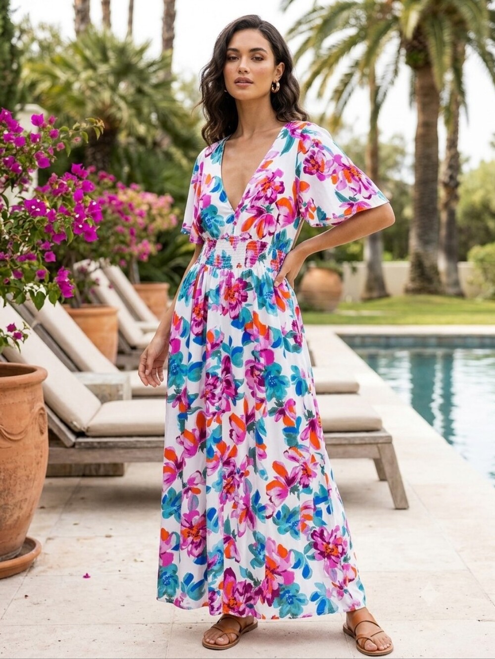 LITA / ABEL THE LABEL "Luella" Floral Boho Dress. Size Medium. New With Tags